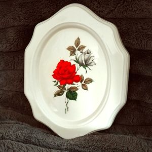 Rose Transfer Wear Vintage Wall Hanging. Bryon Mold 1973. EUC.